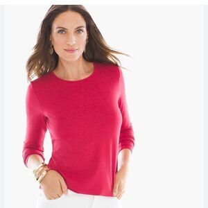Chico’s Red Long Sleeve Top size 2 or L